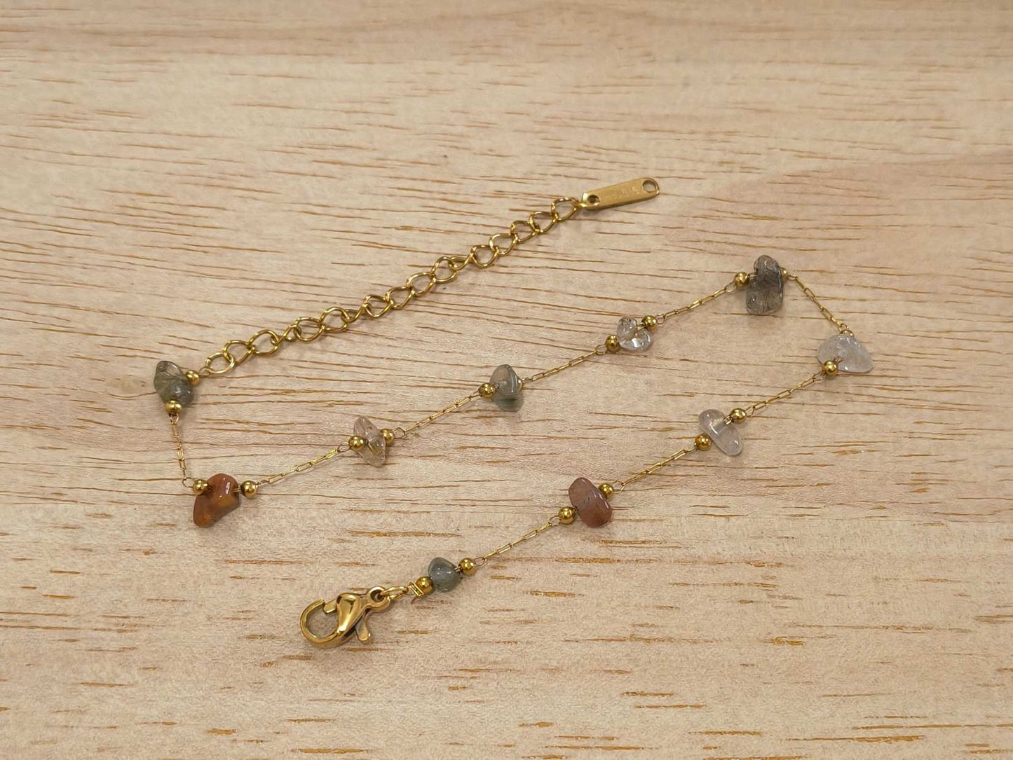 Anti Tarnish Radiant Crystal Chain Bracelet 18K Gold Plated