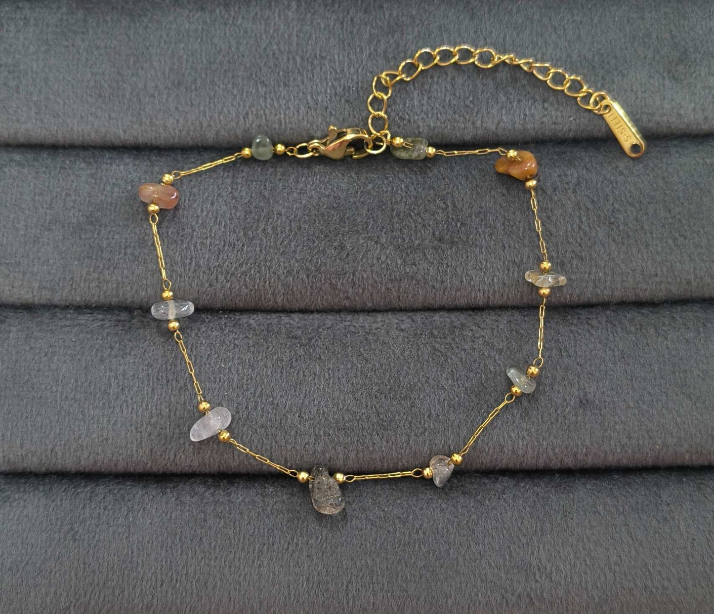 Anti Tarnish Radiant Crystal Chain Bracelet 18K Gold Plated