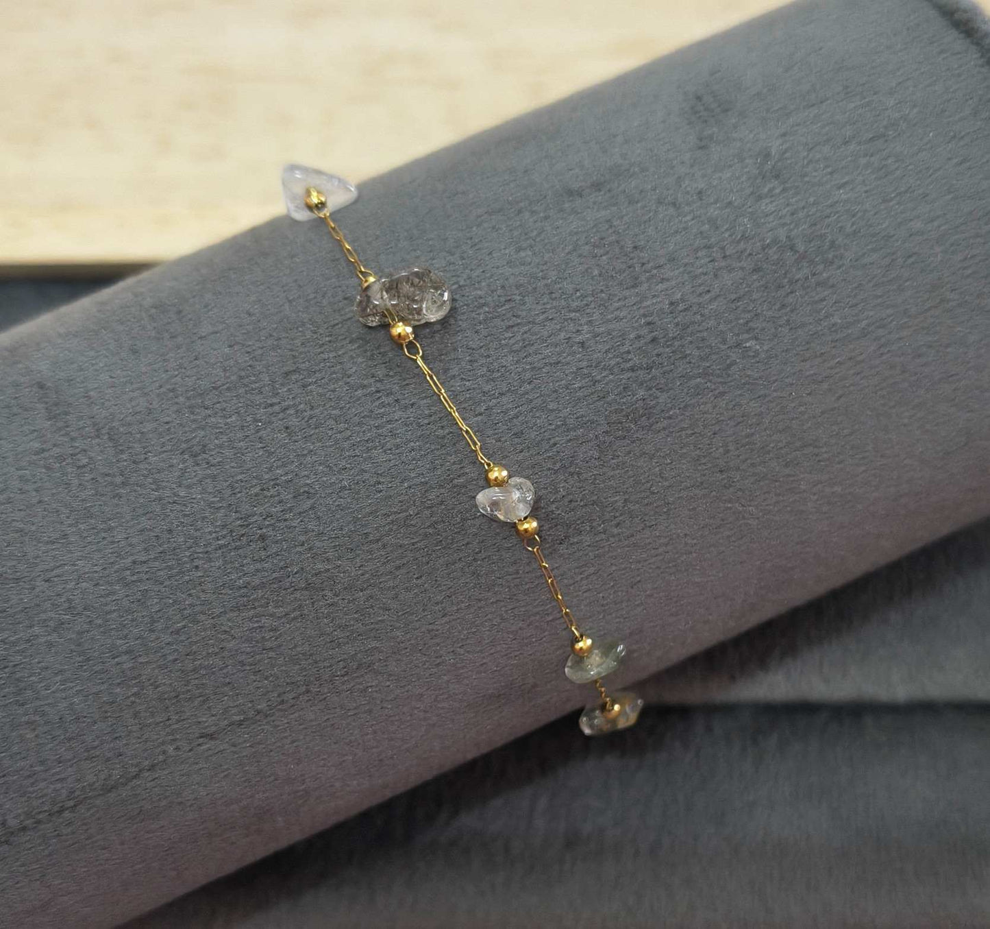 Anti Tarnish Radiant Crystal Chain Bracelet 18K Gold Plated
