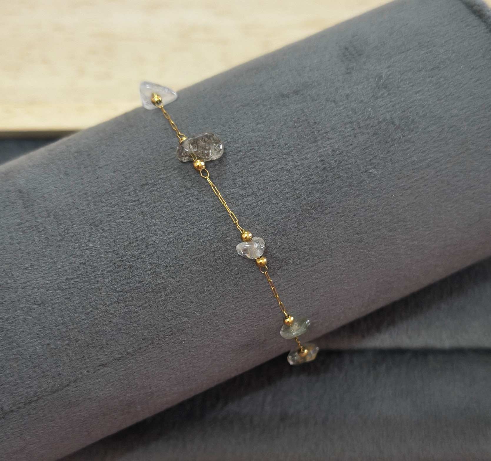 Anti Tarnish Radiant Crystal Chain Bracelet 18K Gold Plated