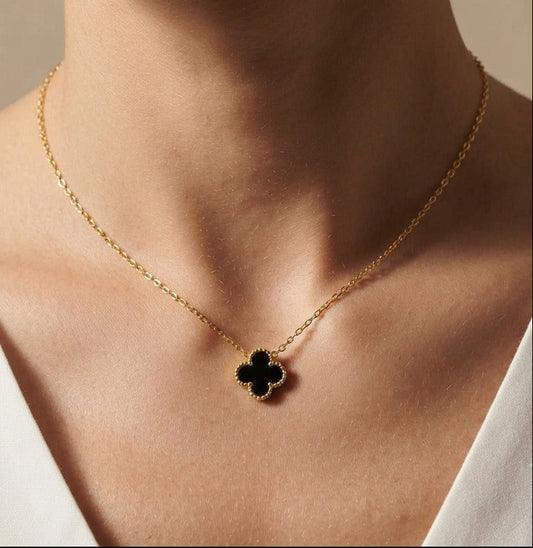 Anti Tarnish Reversible Clover Necklace 18K Gold Plated