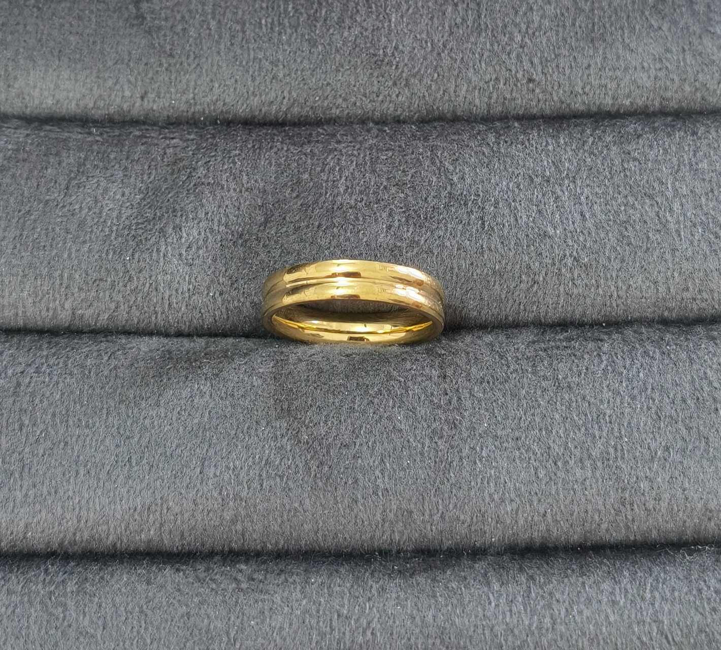 Anti Tarnish Ring Double Band Ring 18K Gold Plated