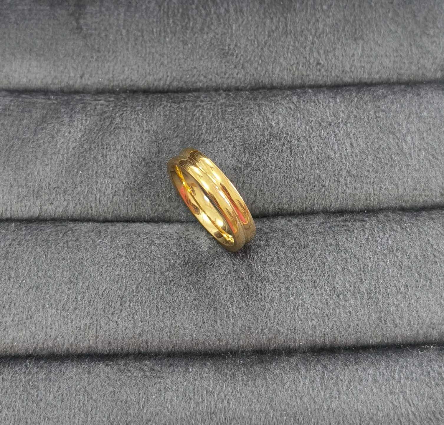 Anti Tarnish Ring Double Band Ring 18K Gold Plated