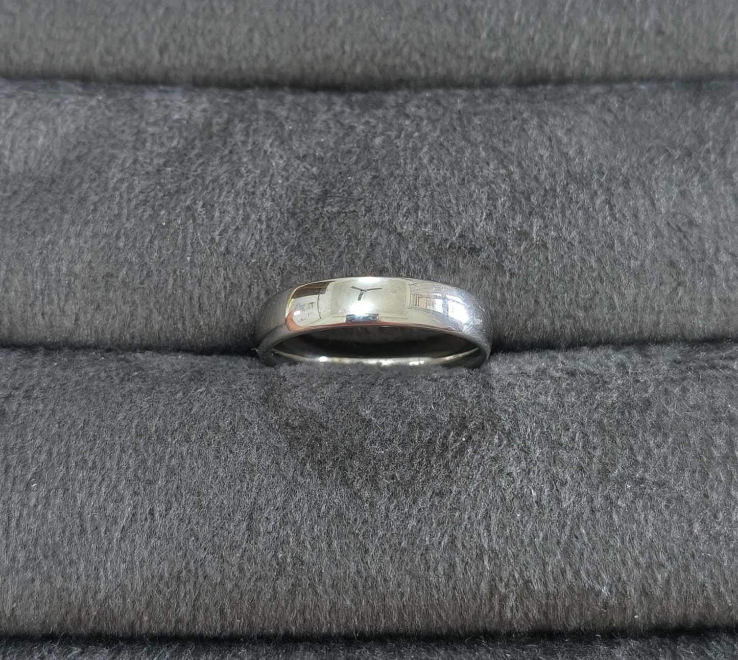 Anti Tarnish Ring Unisex Silver Band Ring 18K Gold Plated