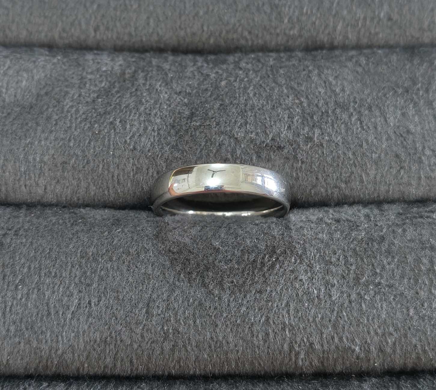 Anti Tarnish Ring Unisex Silver Band Ring 18K Gold Plated