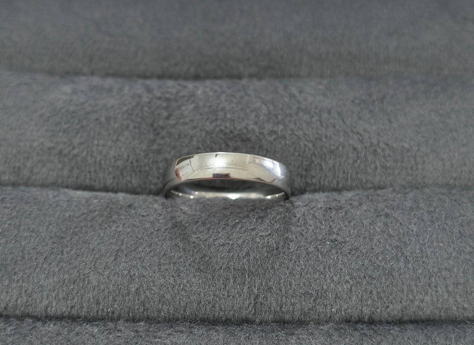 Anti Tarnish Ring Unisex Silver Band Ring 18K Gold Plated