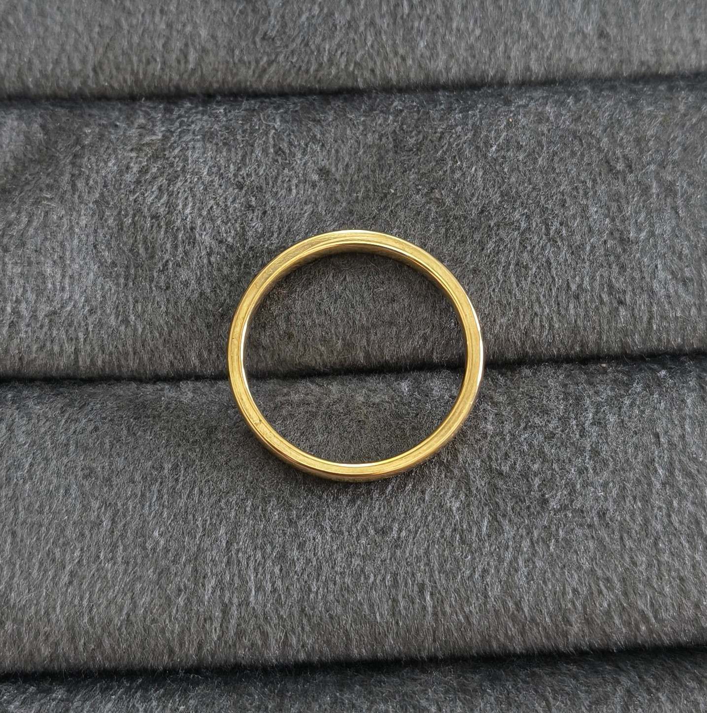 Anti Tarnish Ring Wedding Band Unisex 18K Gold Plated