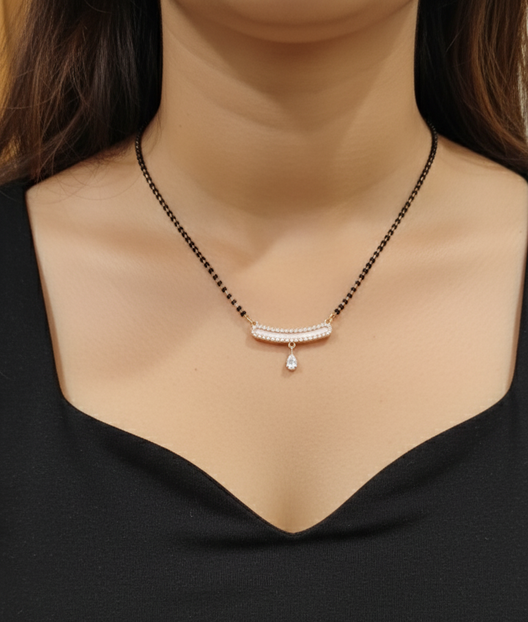 Anti Tarnish Rosegold Stylish Mangalsutra 18K Gold Plated