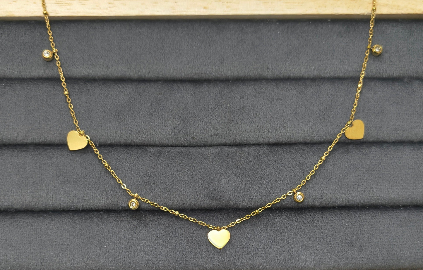 Anti Tarnish Shining Heart Charms Waist Chain 18K Gold Plated