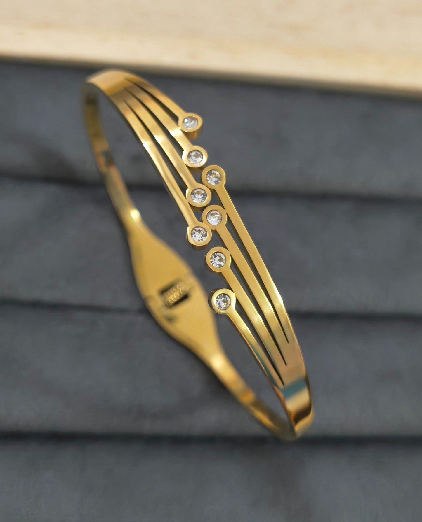 Anti Tarnish Shiny Layered Bracelet 18K Gold Plated