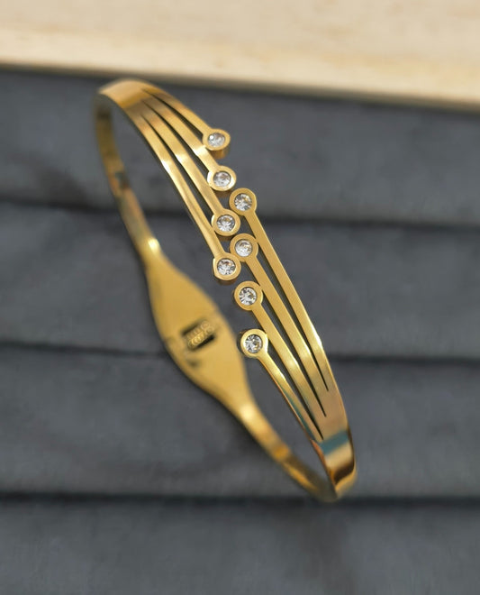 Anti Tarnish Shiny Layered Bracelet 18K Gold Plated