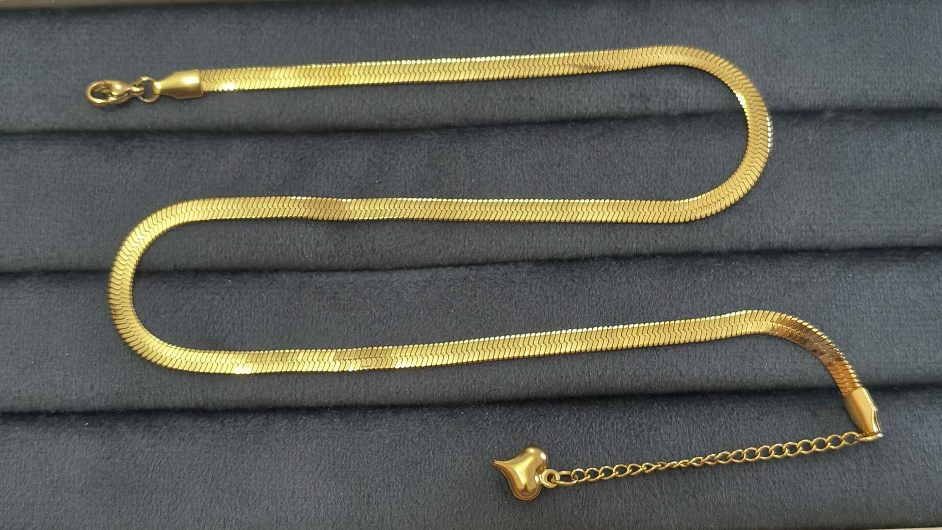 Anti Tarnish Snake Chain Necklace Heavy 18K Gold Plated