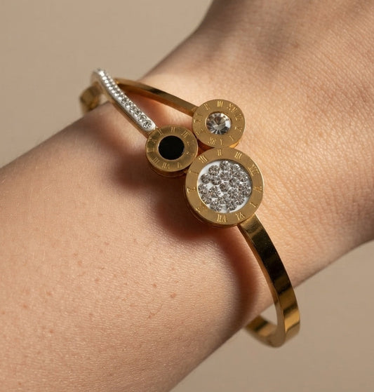 Anti Tarnish Stone Studded Bracelet 18K Gold Plated
