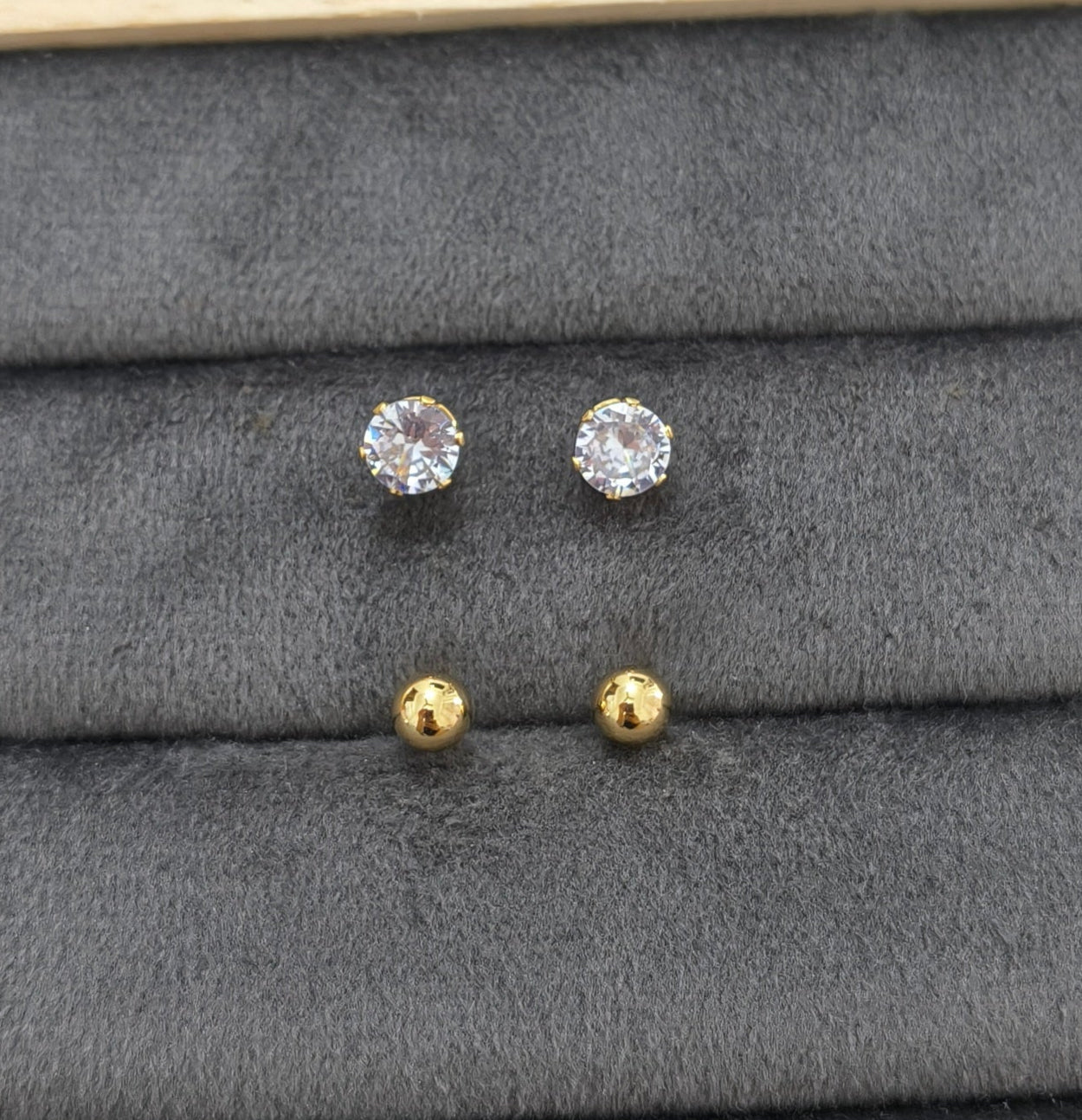 Anti Tarnish Stud Earrings Love Pack 18K Gold Plated