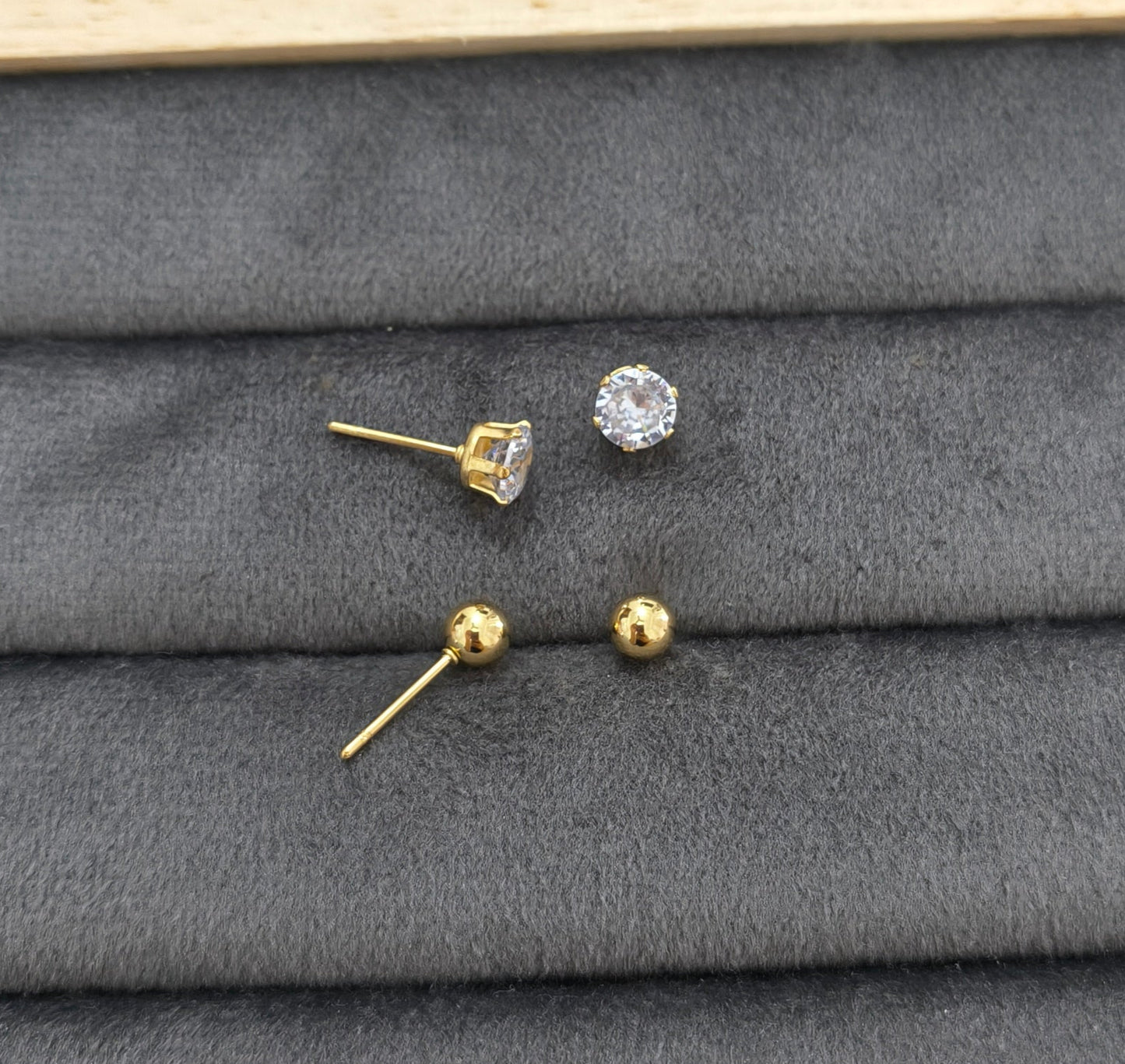 Anti Tarnish Stud Earrings Love Pack 18K Gold Plated
