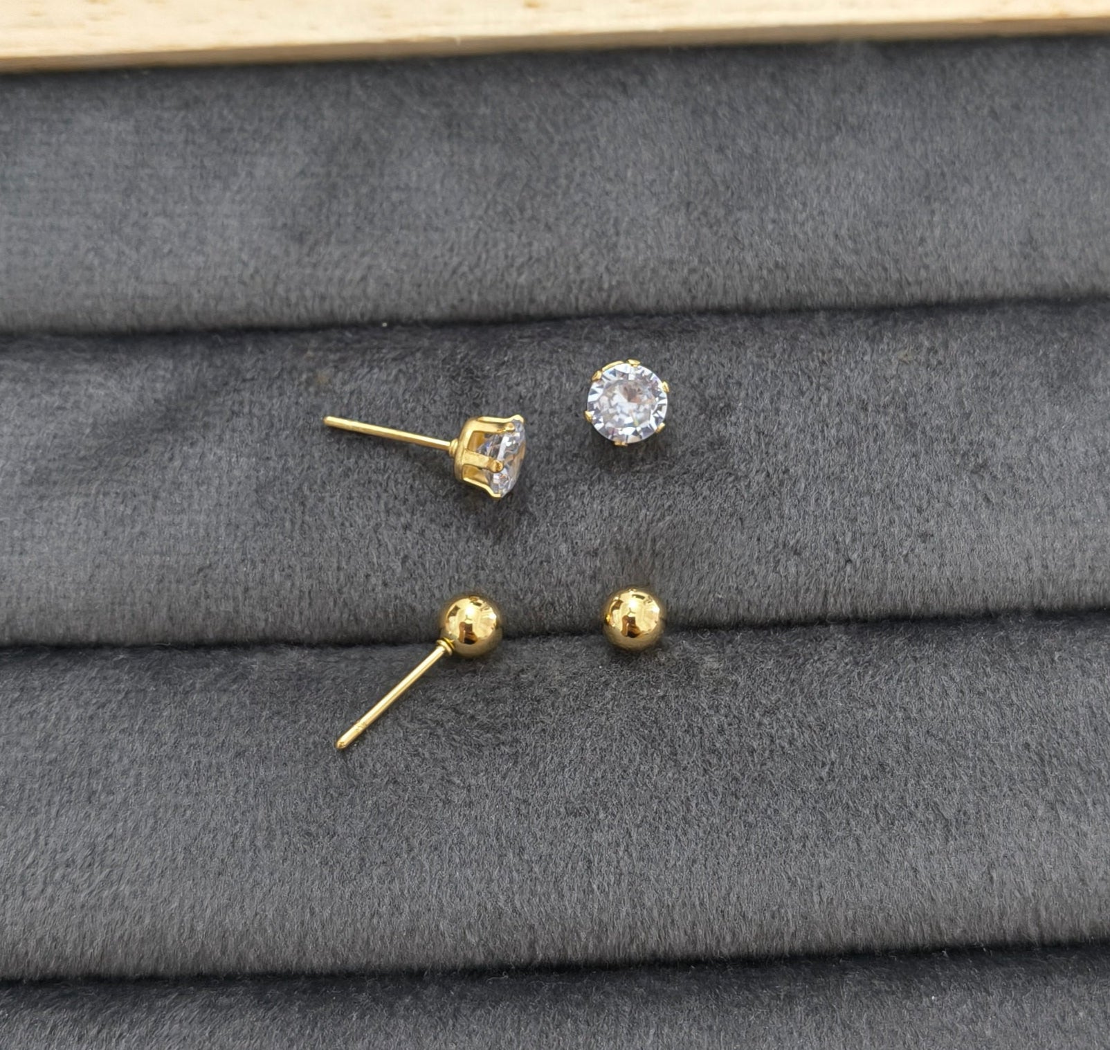 Anti Tarnish Stud Earrings Love Pack 18K Gold Plated