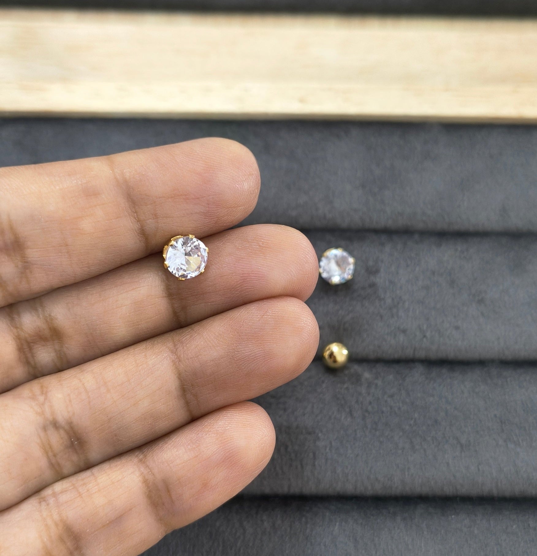Anti Tarnish Stud Earrings Love Pack 18K Gold Plated