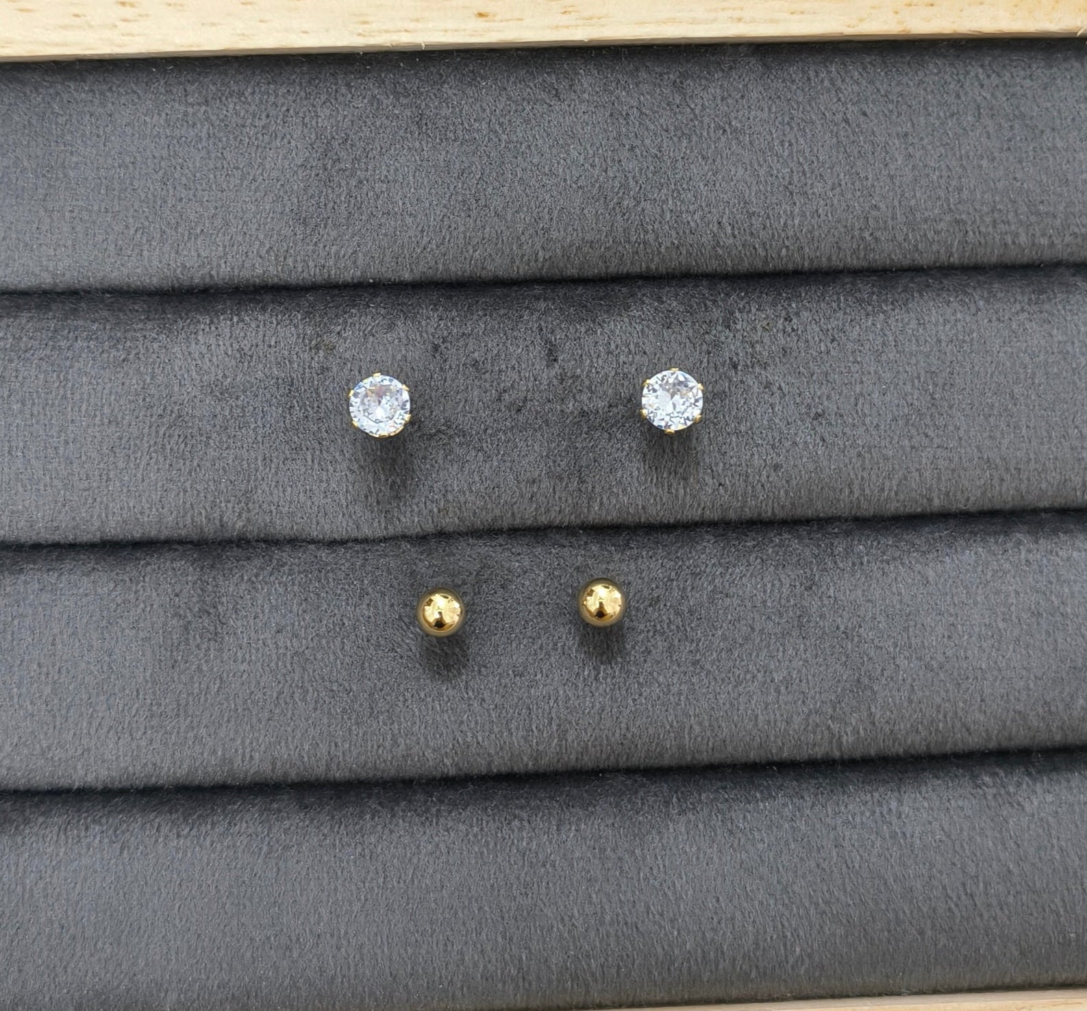 Anti Tarnish Stud Earrings Love Pack 18K Gold Plated