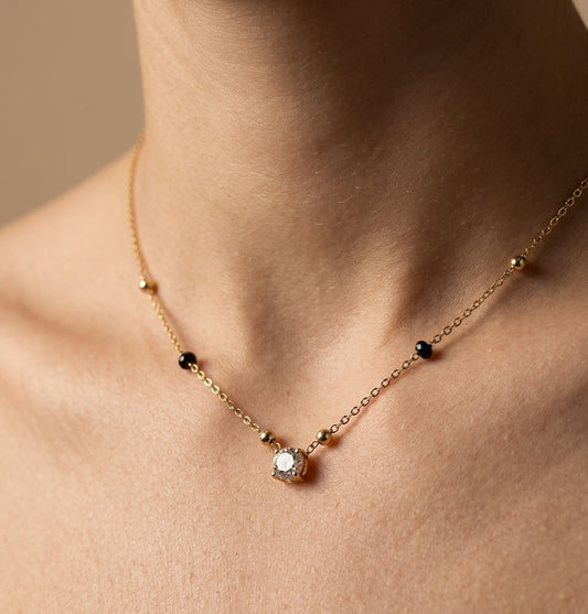 Anti Tarnish Stylish Solitaire Mangalsutra 18K Gold Plated