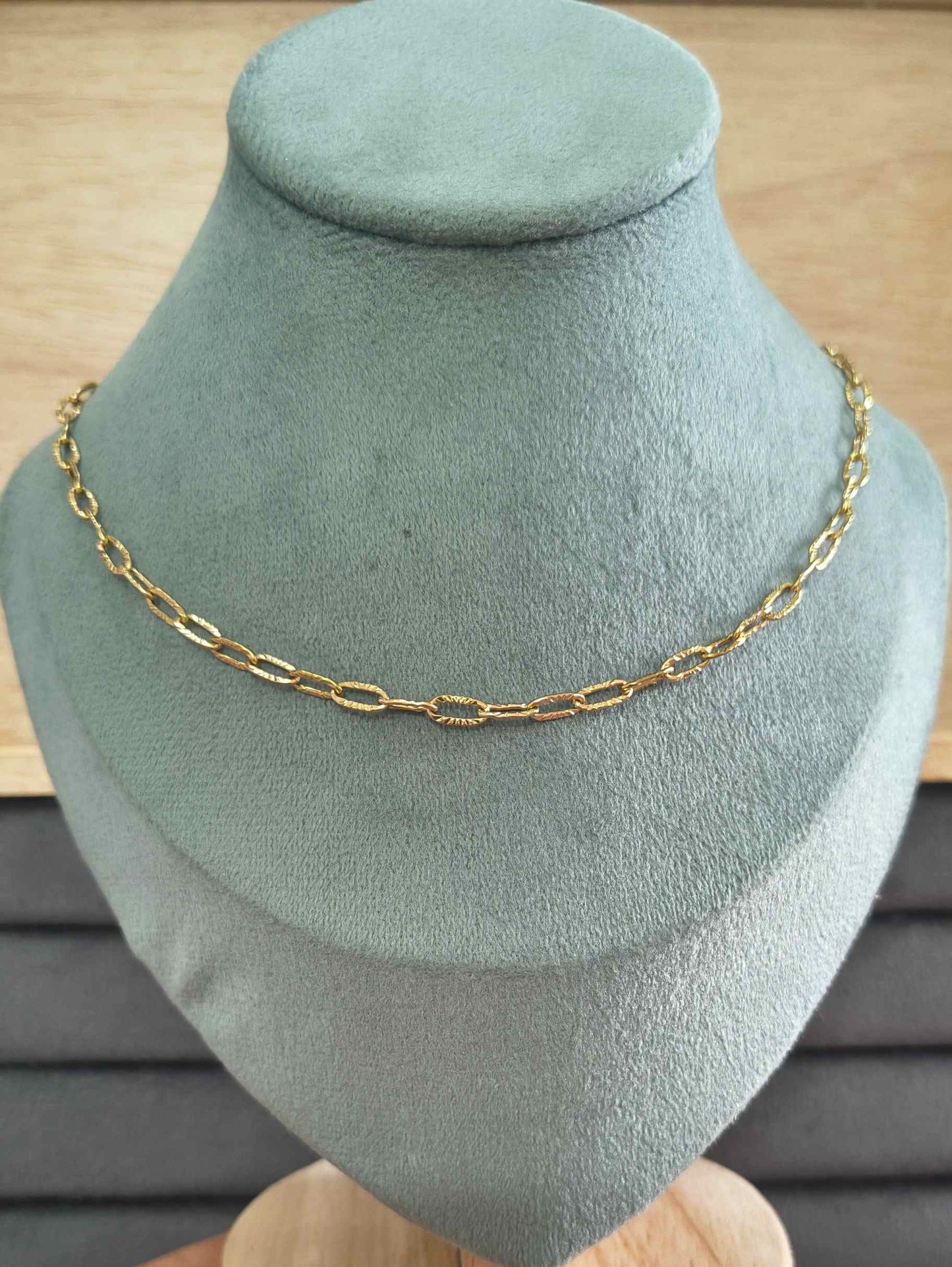 Anti Tarnish Unique Paperclip Chain 18K Gold Plated