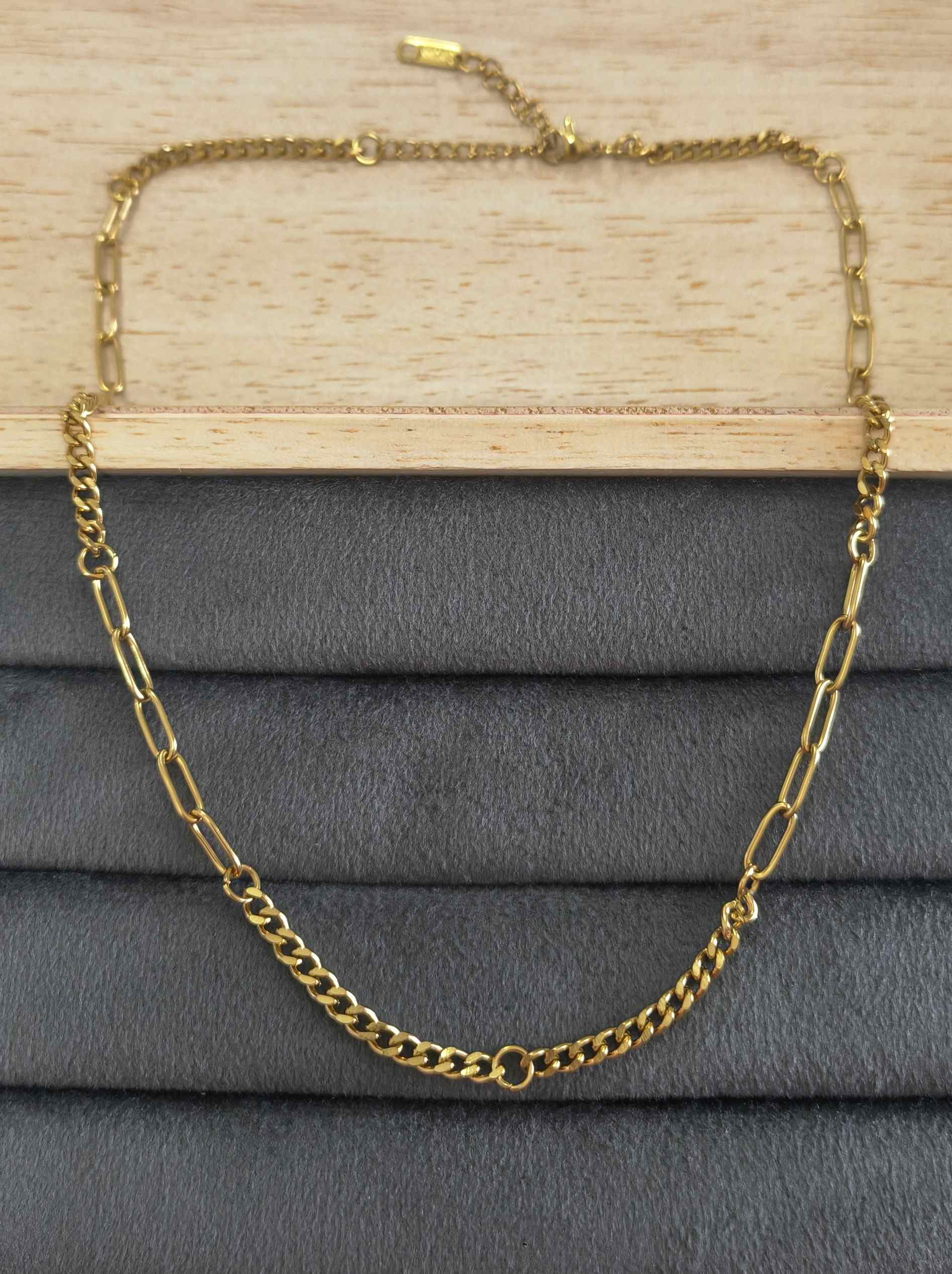 Anti Tarnish Unique Paperclip Chain 18K Gold Plated