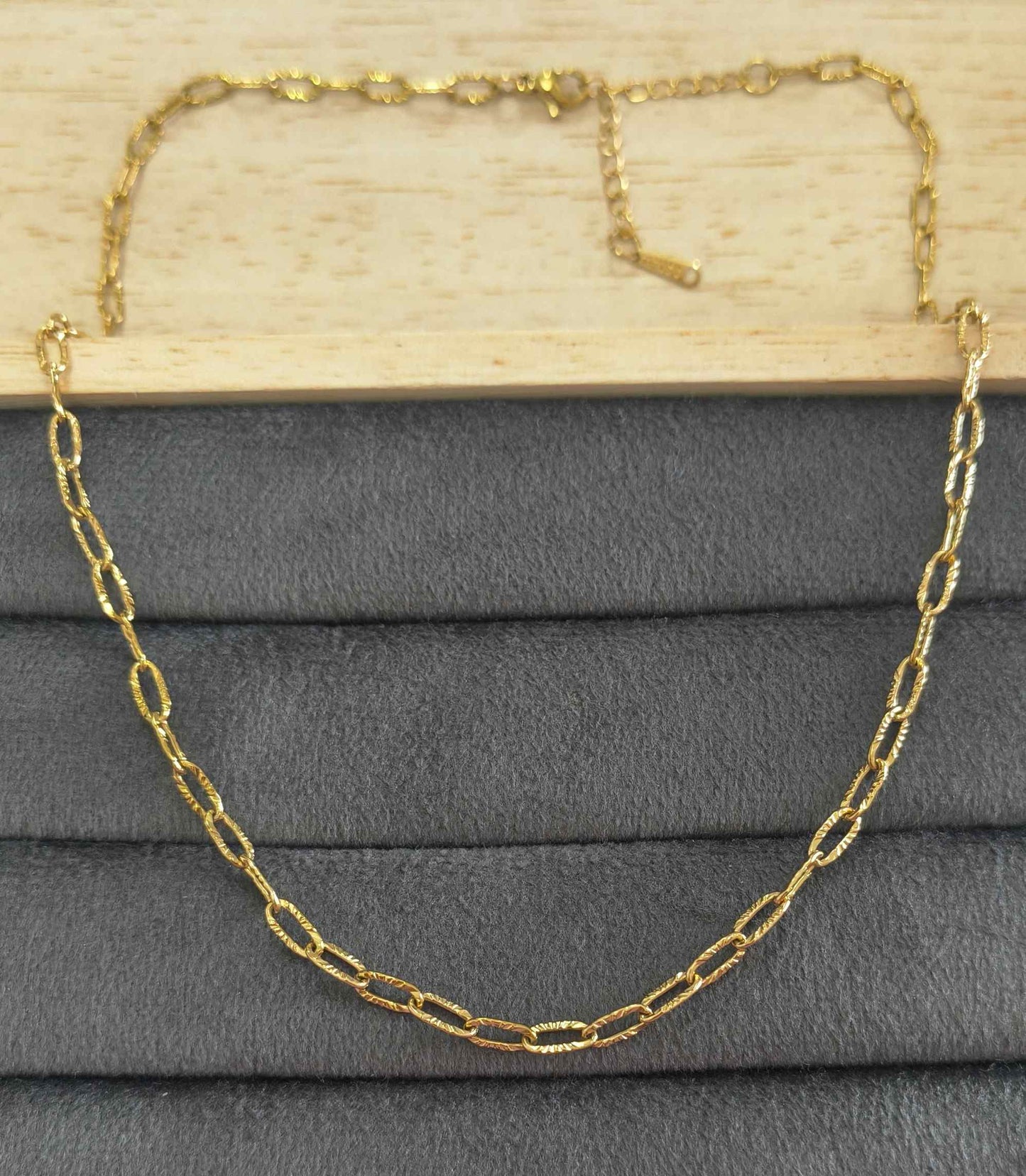 Anti Tarnish Unique Paperclip Chain 18K Gold Plated