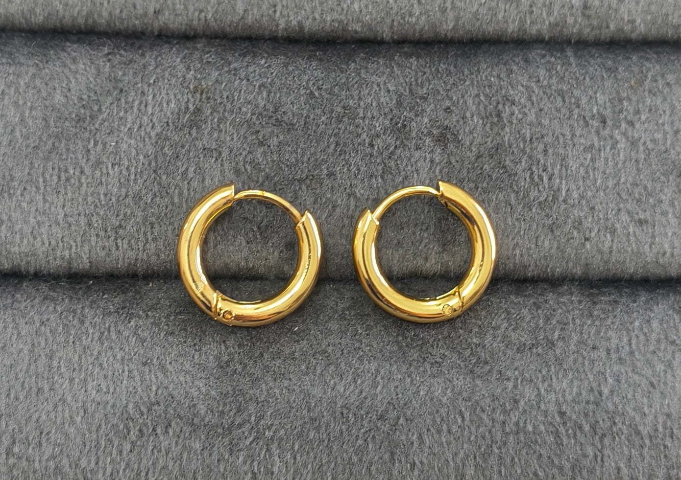 Anti Tarnish Unisex Mini Hoop Bali Earrings 18K Gold Plated