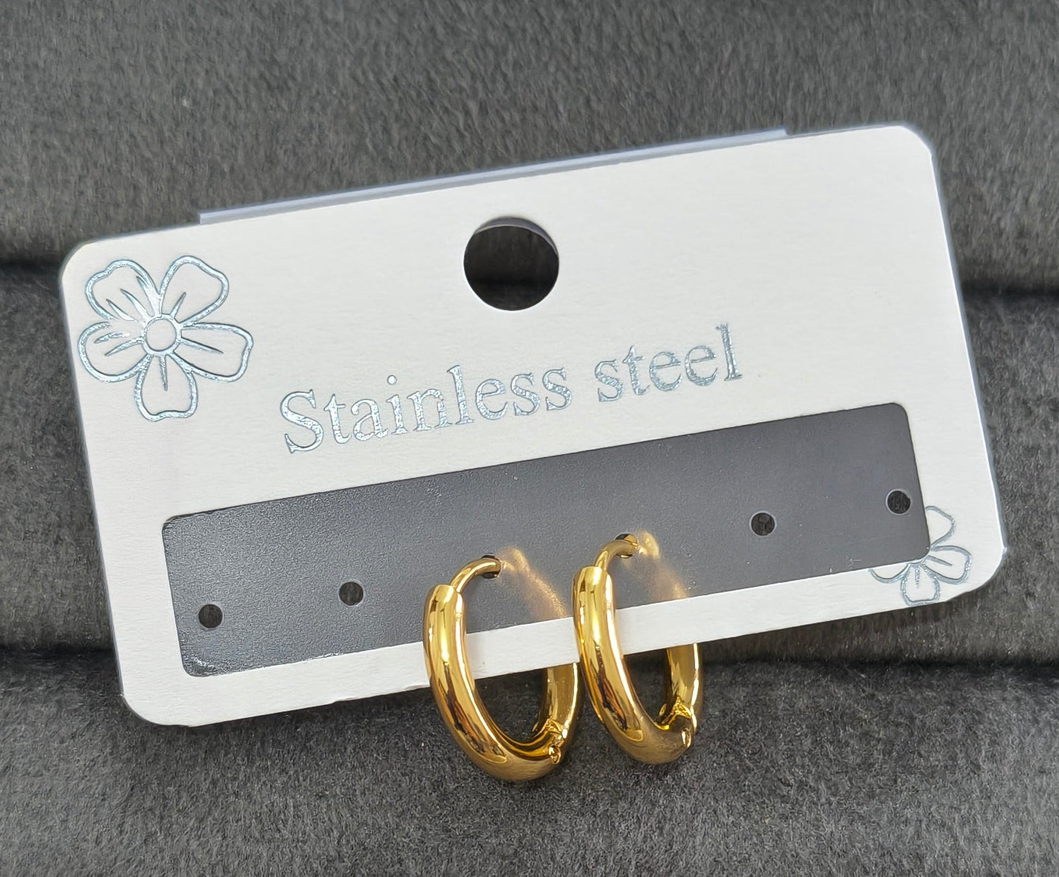 Anti Tarnish Unisex Mini Hoop Bali Earrings 18K Gold Plated