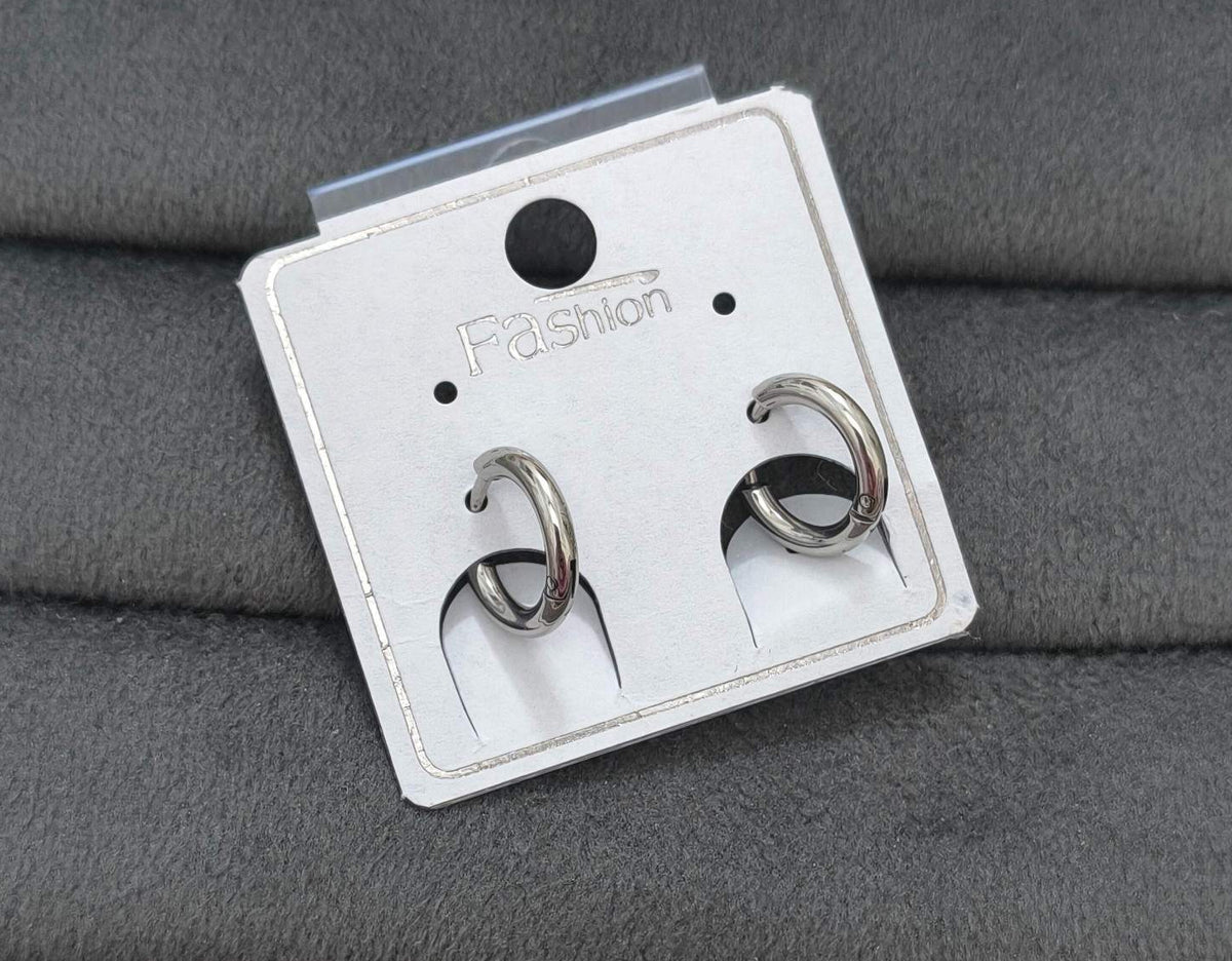 Anti Tarnish Unisex Silver Hoop Bali Earring 18K Gold Plated