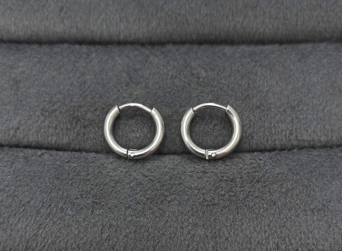 Anti Tarnish Unisex Silver Hoop Bali Earring 18K Gold Plated