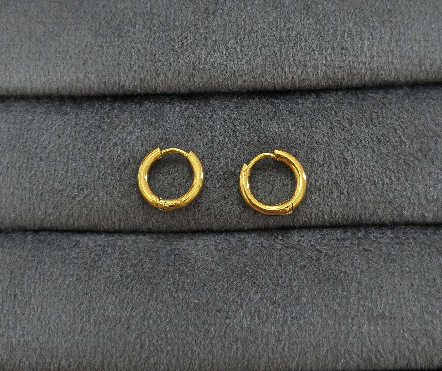 Anti Tarnish Unisex Small Hoop Bali Earring 18K Gold Plated