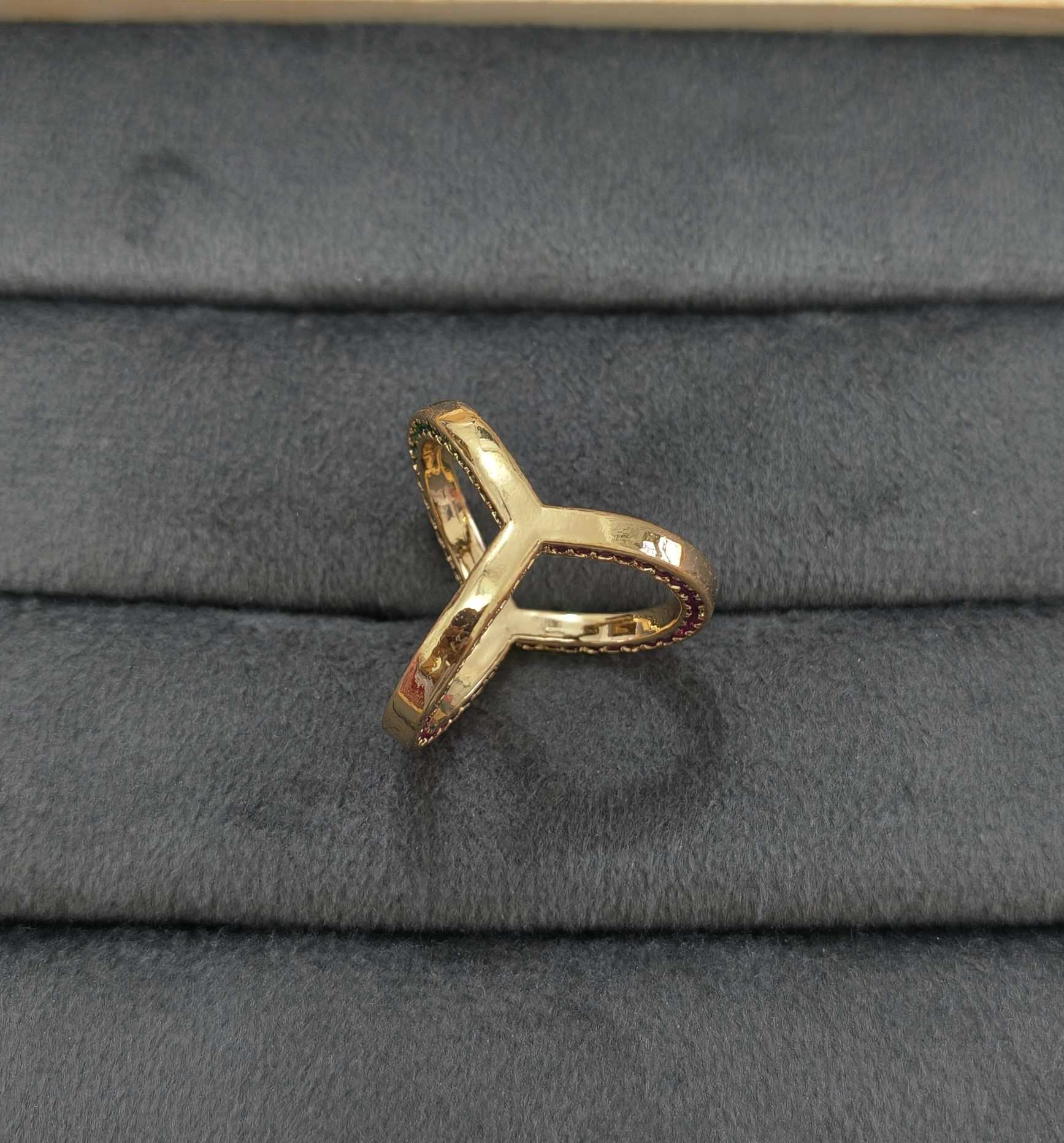 Anti Tarnish Versatile 3 Way Sparkle Ring 18K Gold Plated