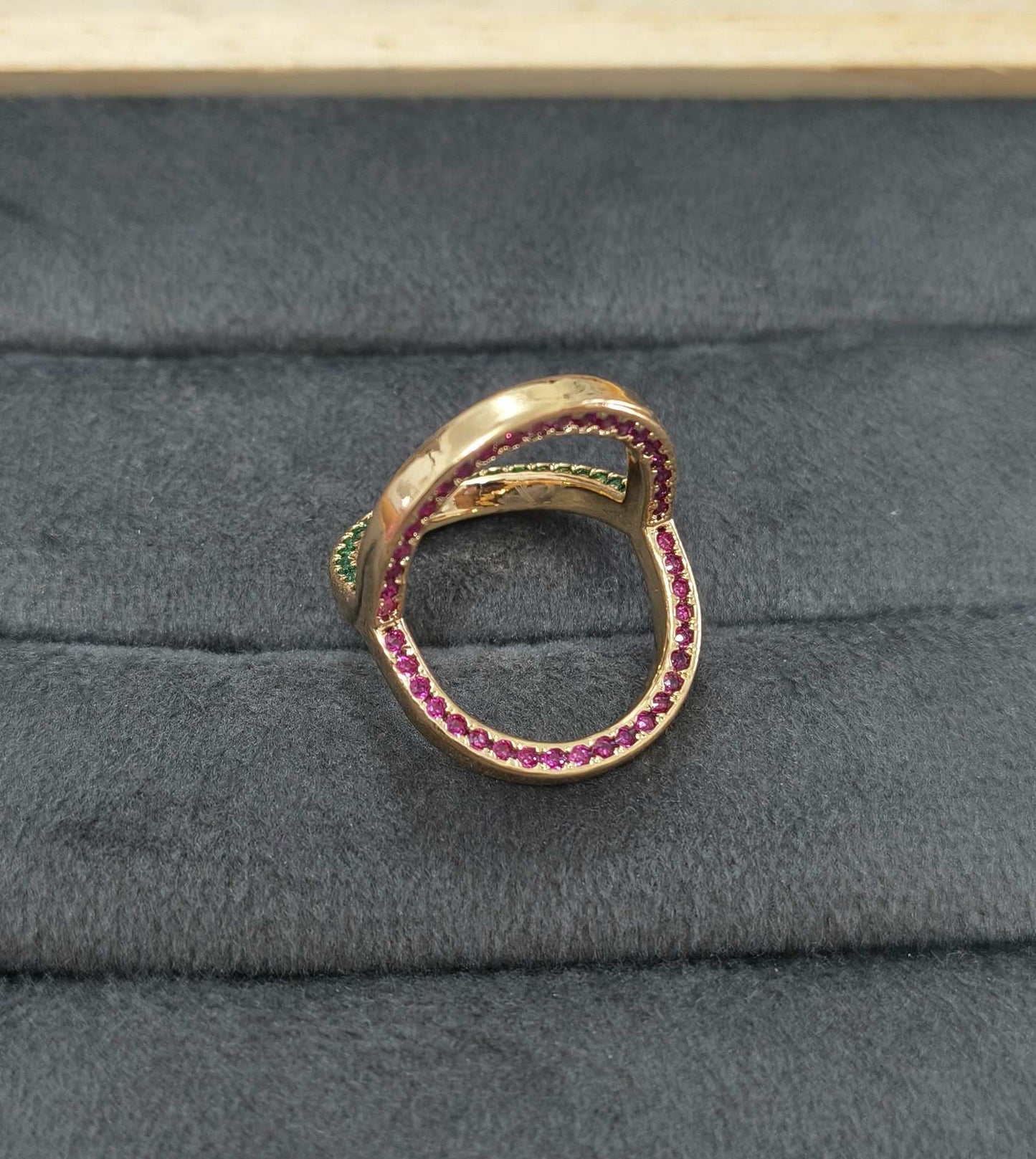 Anti Tarnish Versatile 3 Way Sparkle Ring 18K Gold Plated