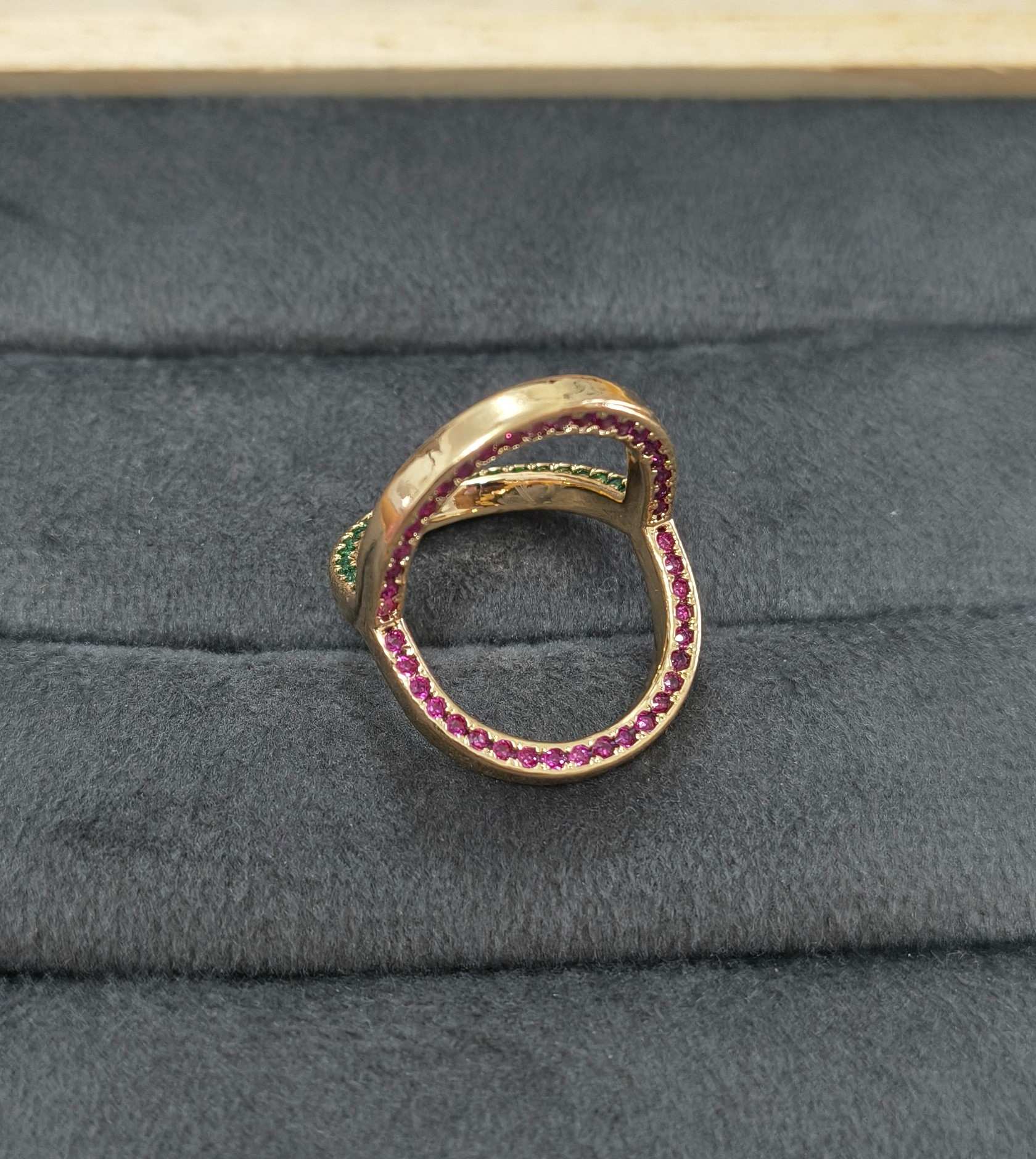 Anti Tarnish Versatile 3 Way Sparkle Ring 18K Gold Plated