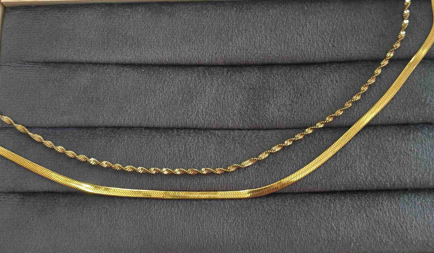 Anti Tarnish Waist Chain Bold Double Layered 18K Gold Plated