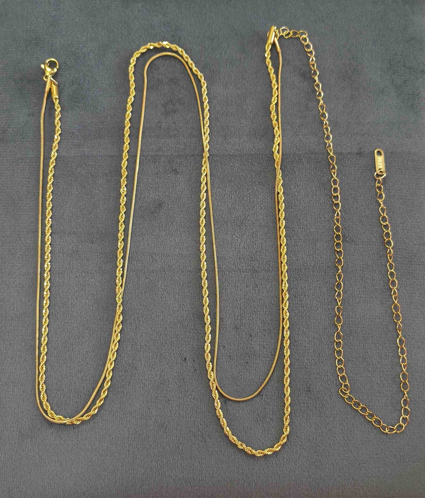 Anti Tarnish Waist Chain Delicate Double Layered 18K Gold