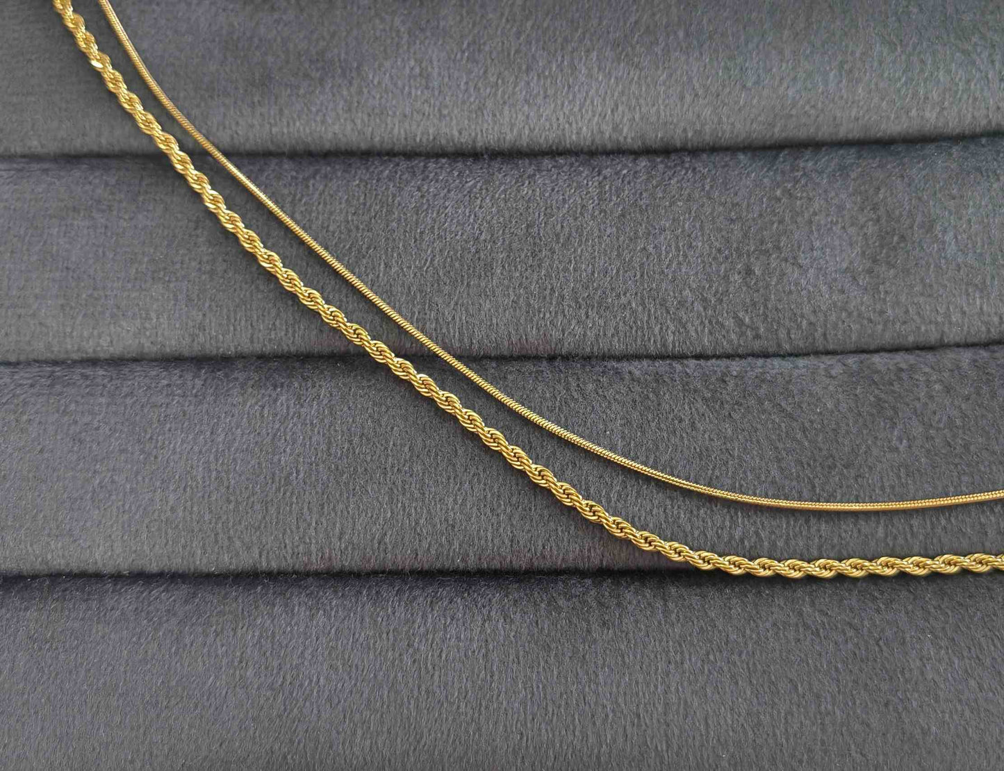 Anti Tarnish Waist Chain Delicate Double Layered 18K Gold
