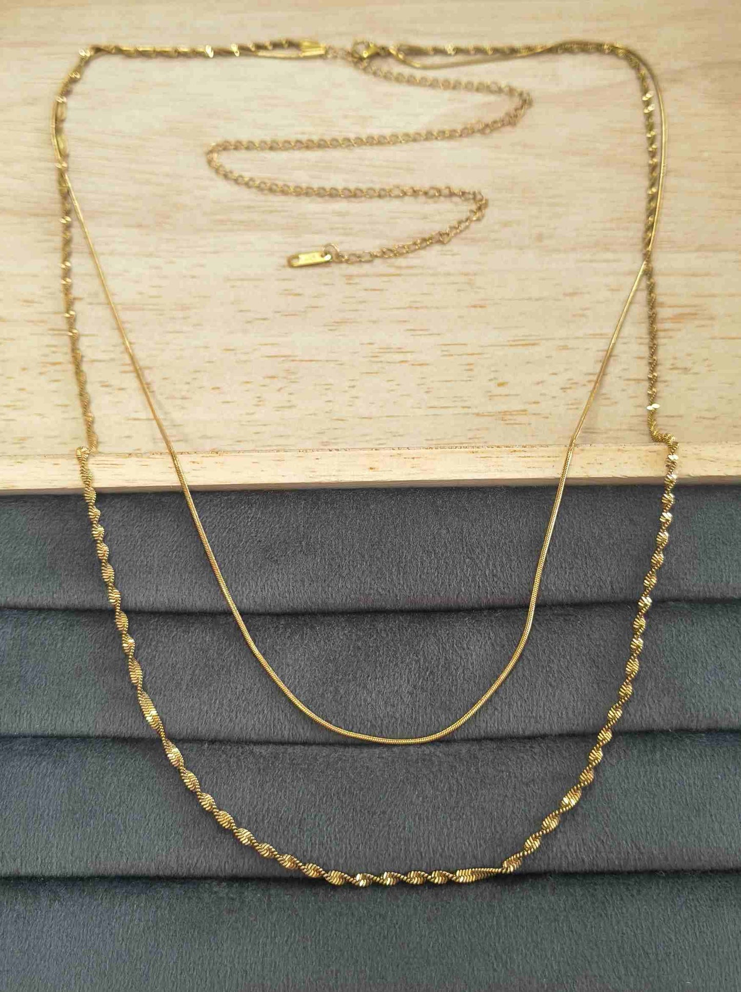 Anti Tarnish Waist Chain Elegant Double Layered 18K Gold
