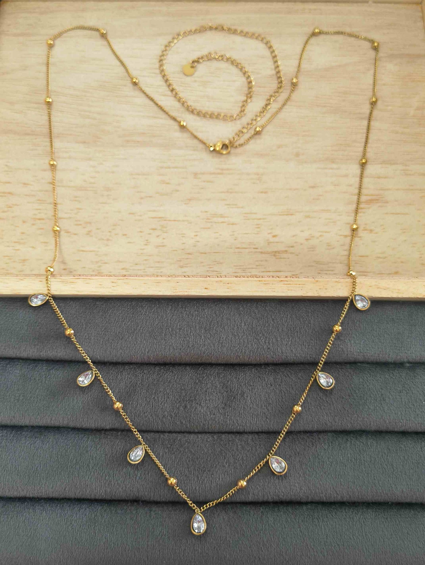 Anti Tarnish Waist Chain Oval Charm Belly Chain 18K Gold