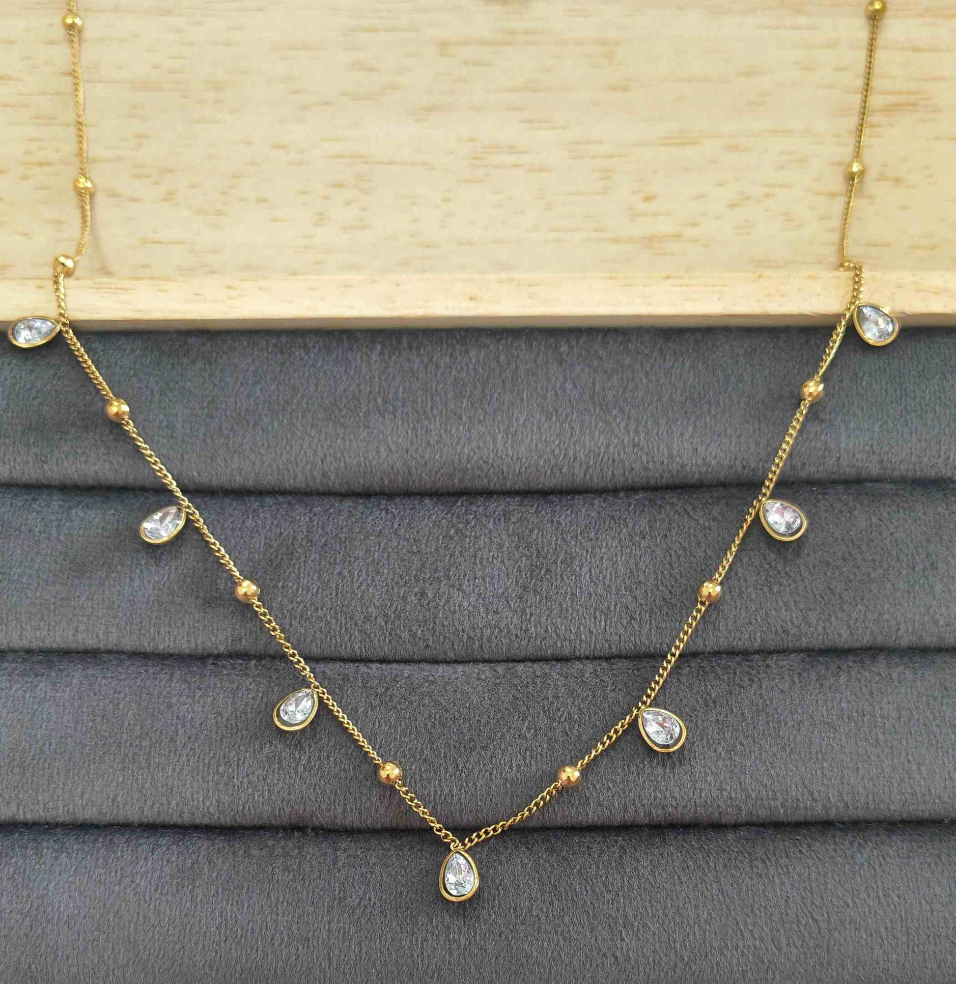 Anti Tarnish Waist Chain Oval Charm Belly Chain 18K Gold