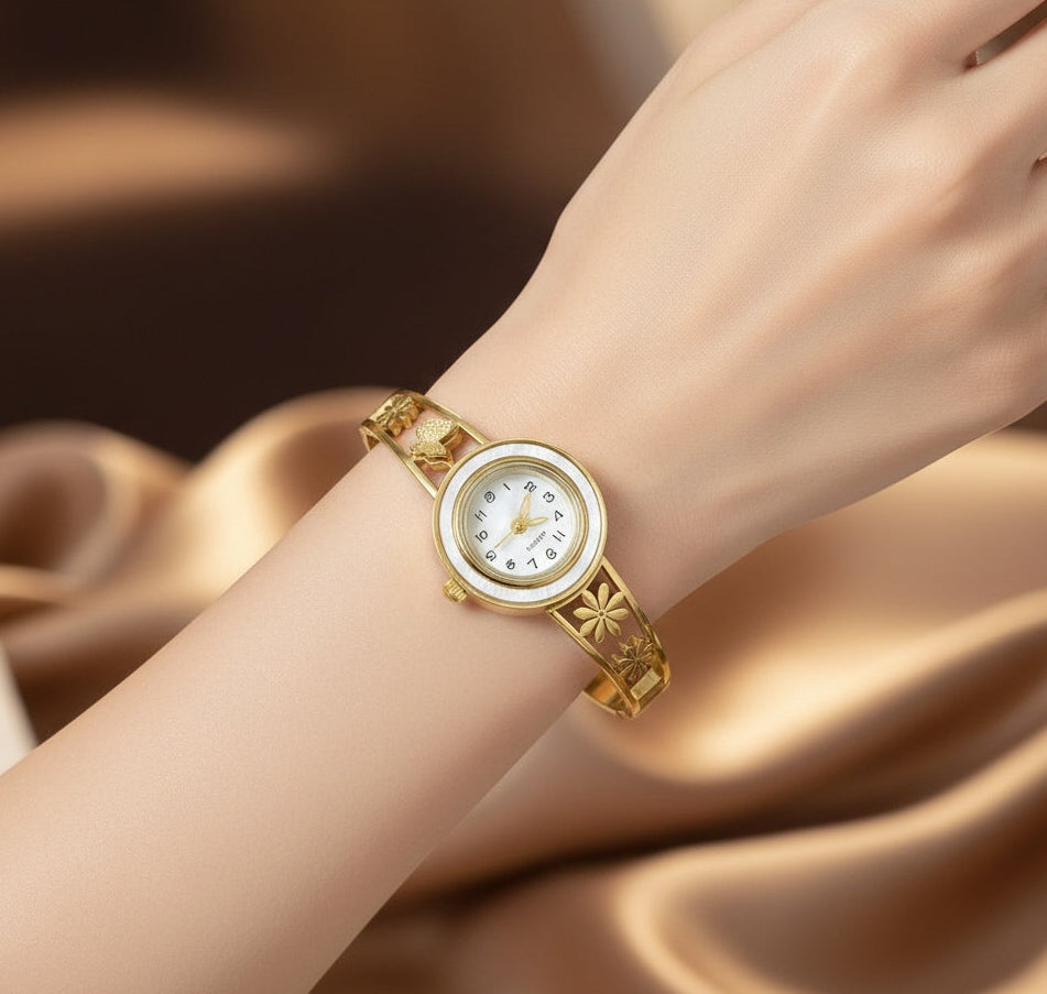 Anti Tarnish Watch Charms Bracelet 18K Gold Plated