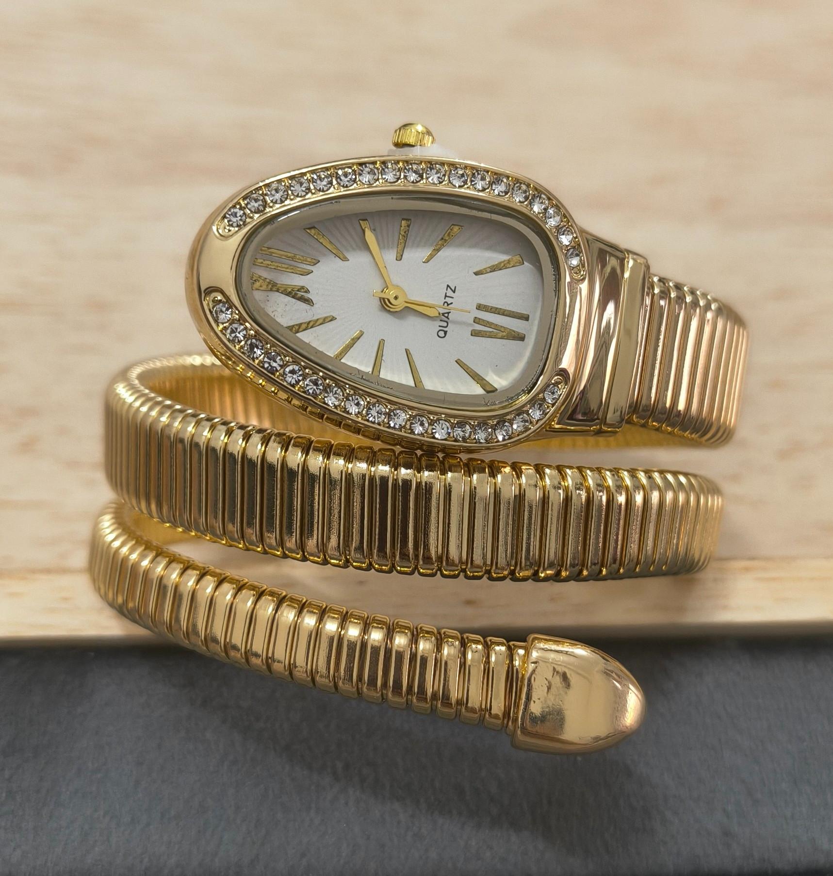 Anti Tarnish Watch Serpenti Snake Wrap 18K Gold Plated