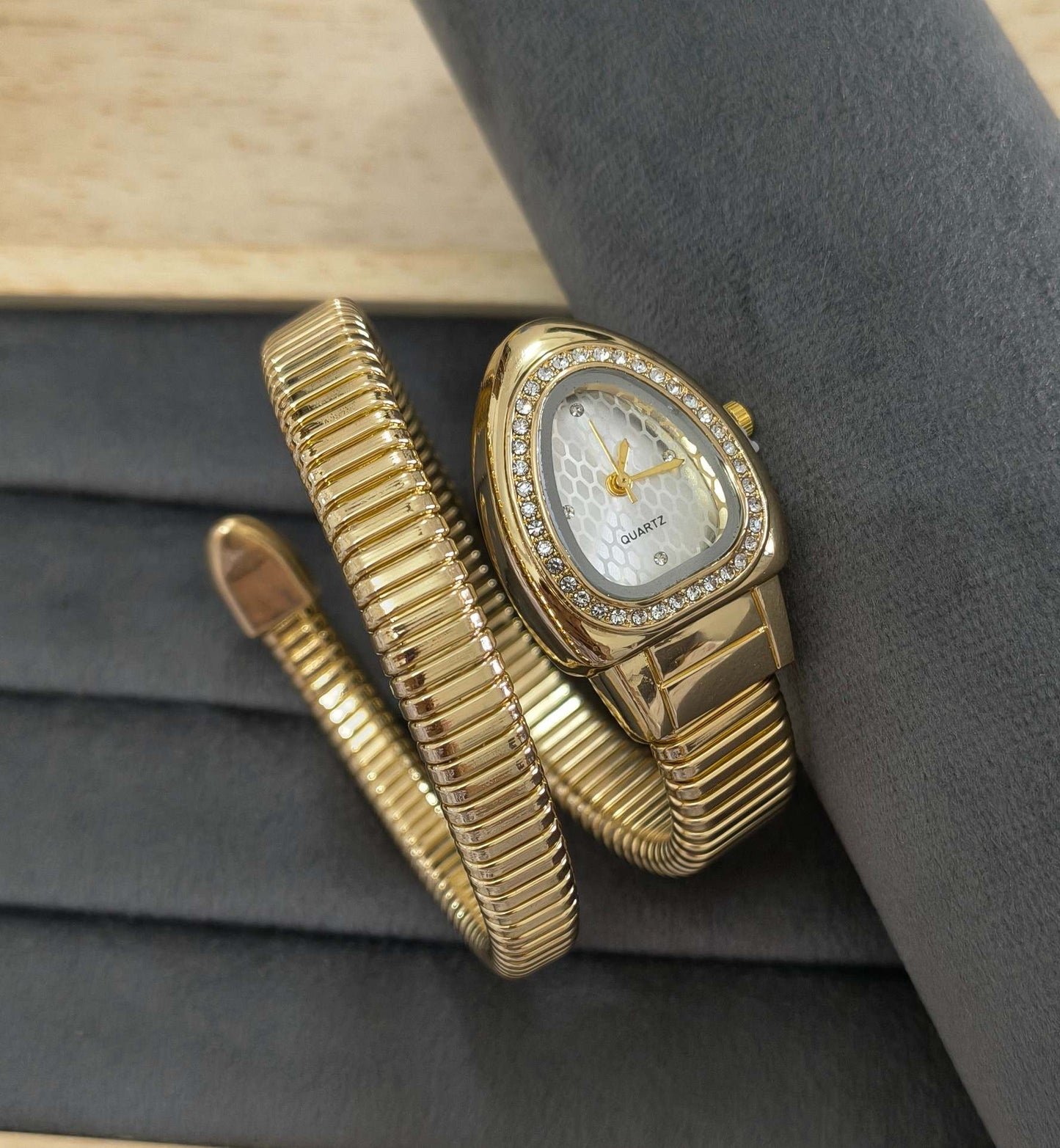 Anti Tarnish Watch Serpenti Snake Wrap 18K Gold Plated
