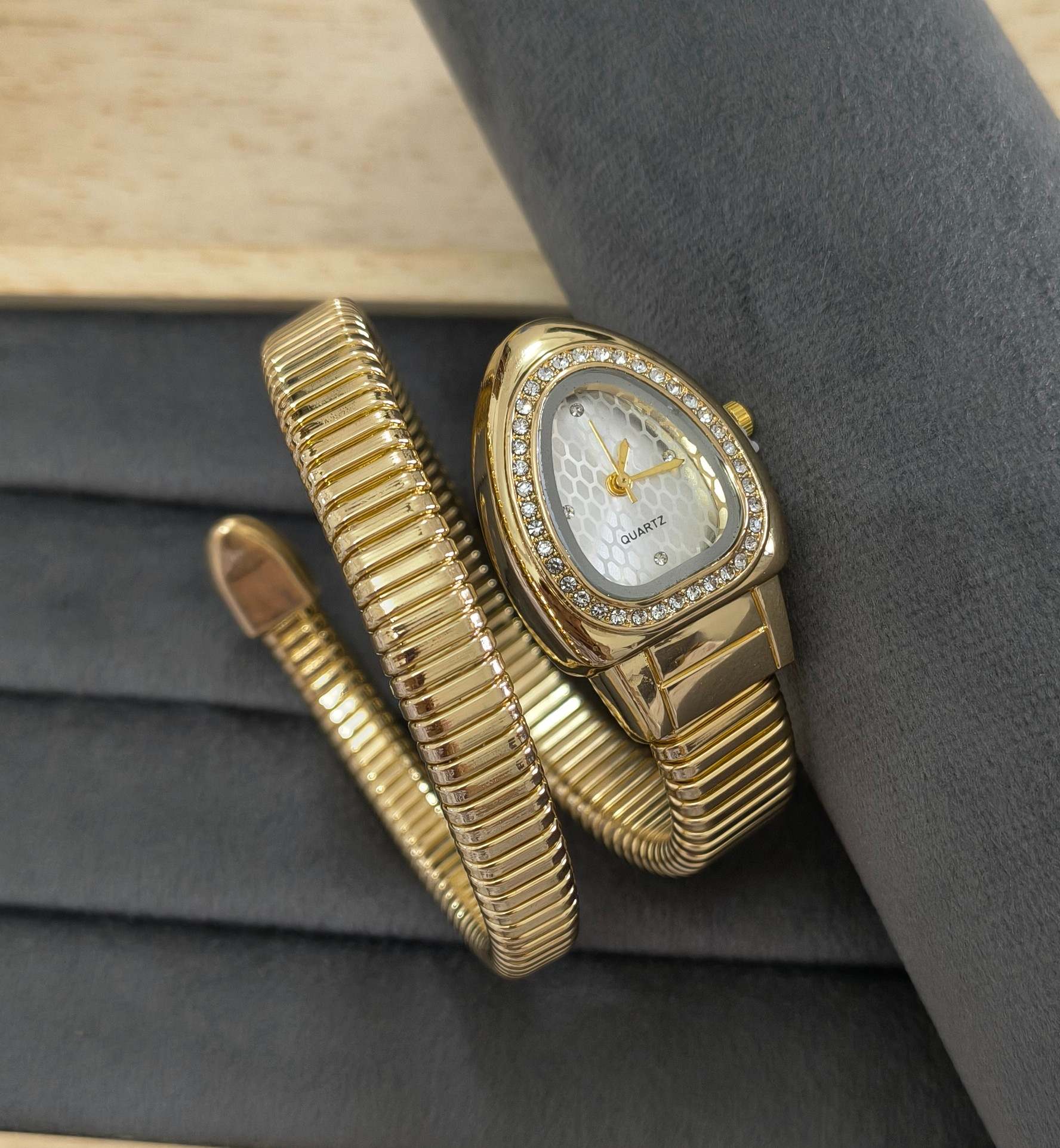 Anti Tarnish Watch Serpenti Snake Wrap 18K Gold Plated