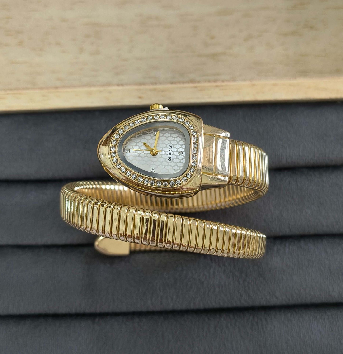 Anti Tarnish Watch Serpenti Snake Wrap 18K Gold Plated