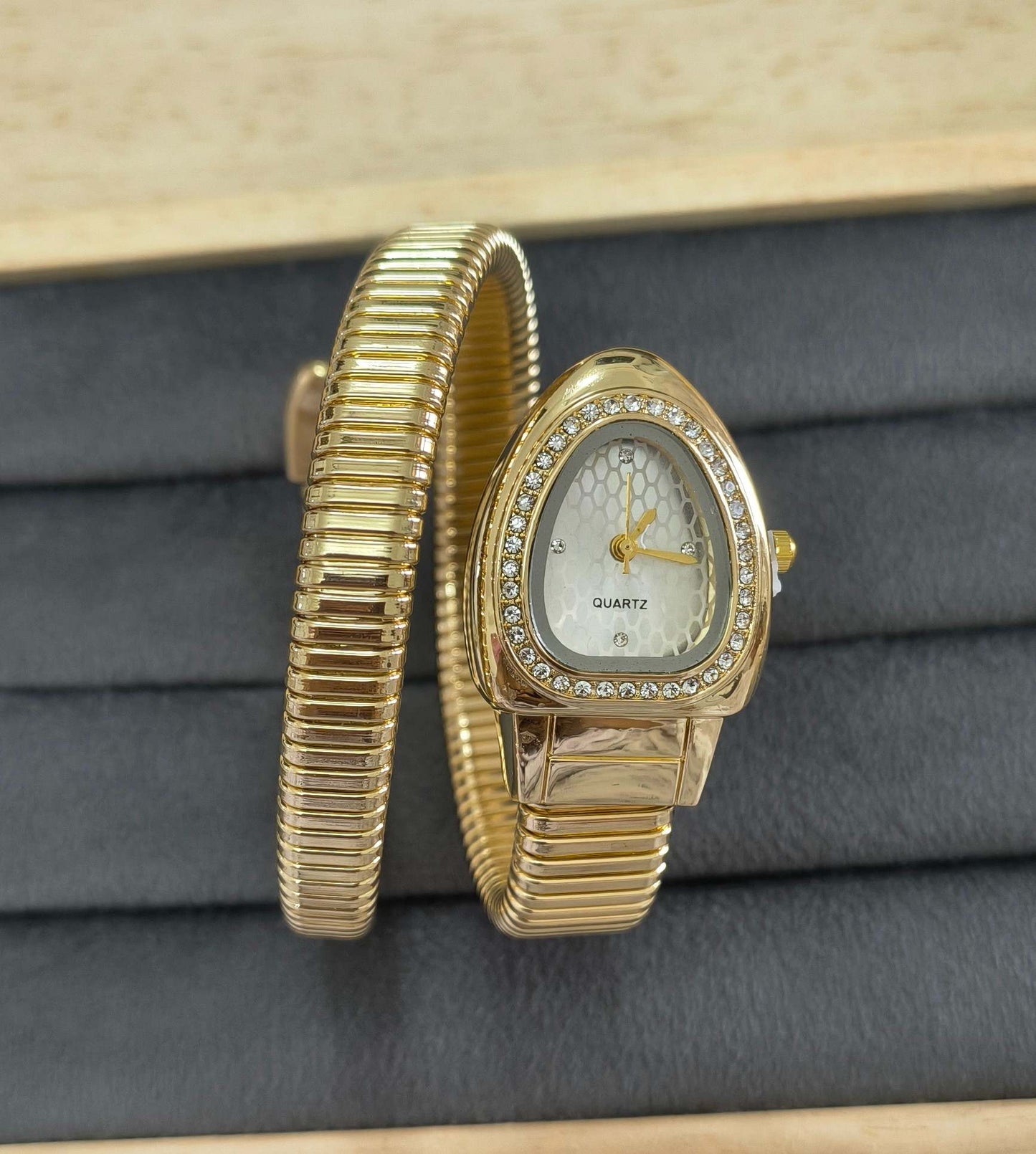 Anti Tarnish Watch Serpenti Snake Wrap 18K Gold Plated