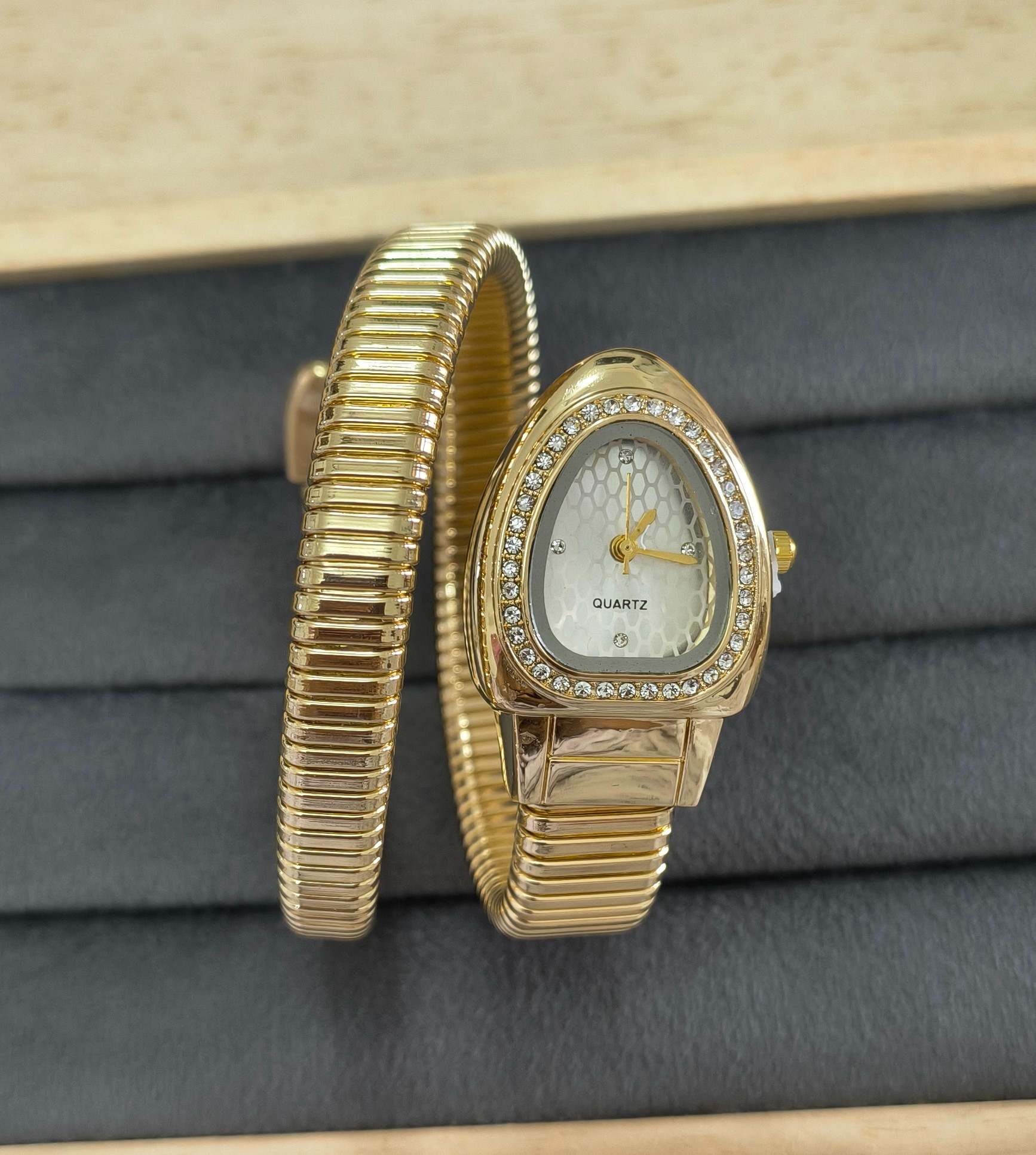 Anti Tarnish Watch Serpenti Snake Wrap 18K Gold Plated
