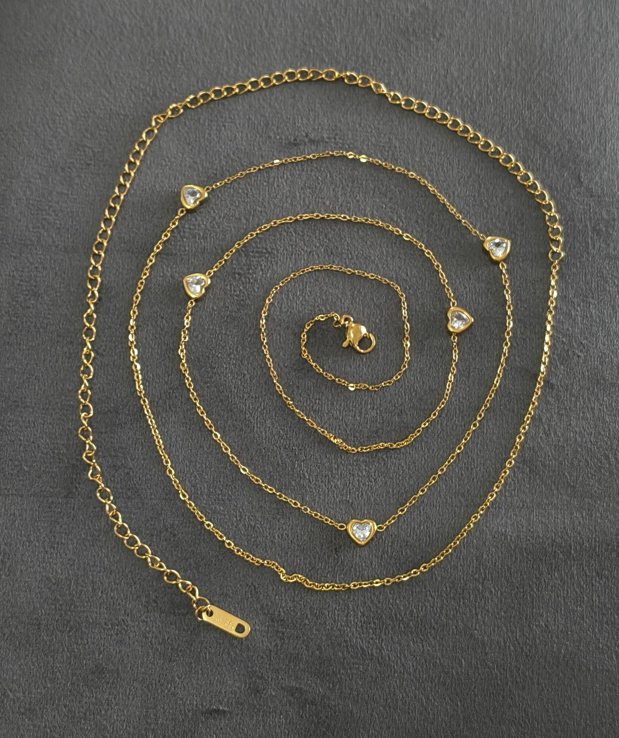 Anti tarnish Heart Charms Waist Chain 18K Gold Plated