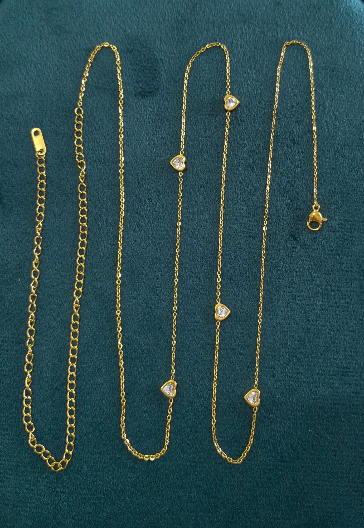 Anti tarnish Heart Charms Waist Chain 18K Gold Plated