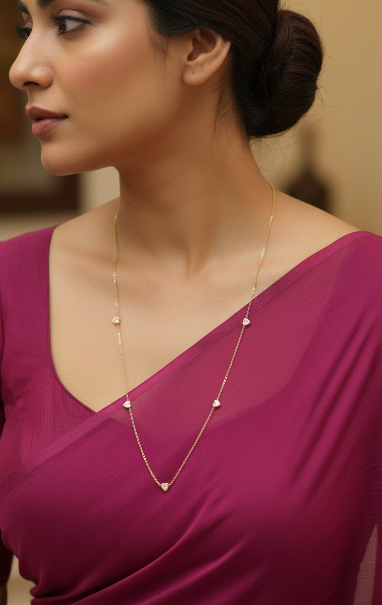 Anti tarnish Heart Charms Waist Chain 18K Gold Plated